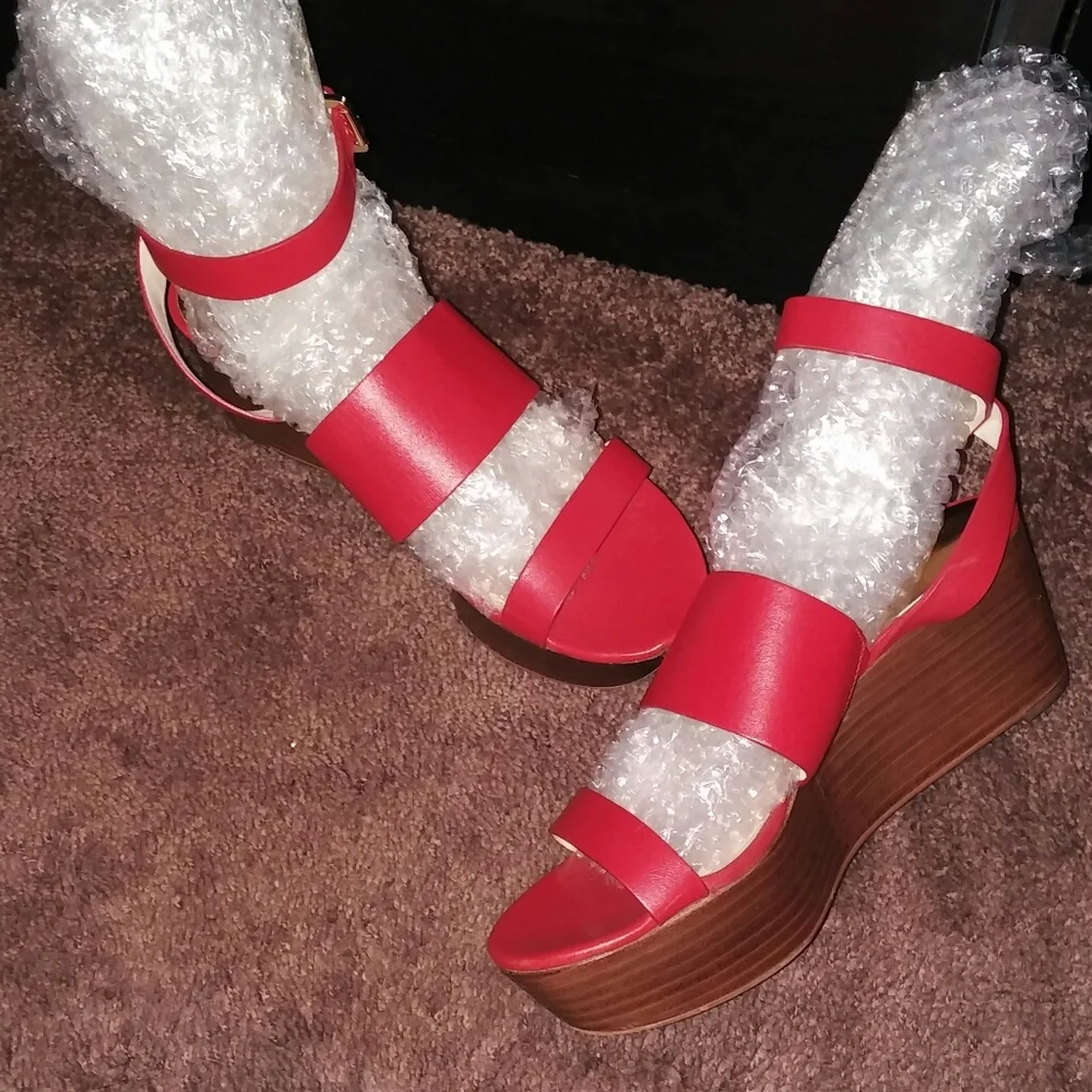 Michael Kors Wedge Bells Sandals as 8